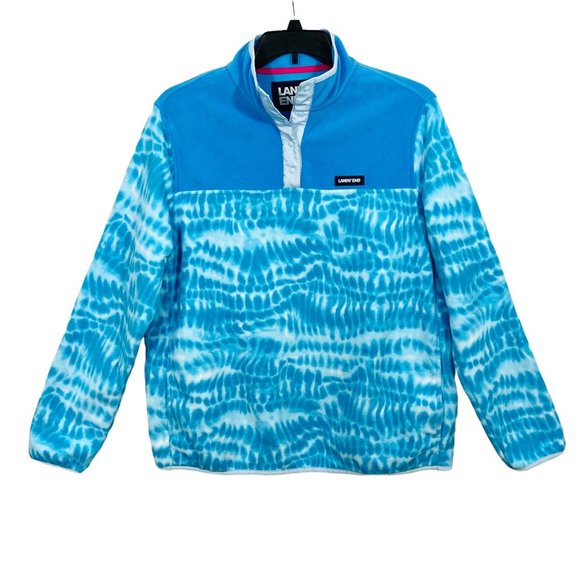 Lands End Fleece Tie Dye Pullover - XL - Like New - Picture 1 of 8